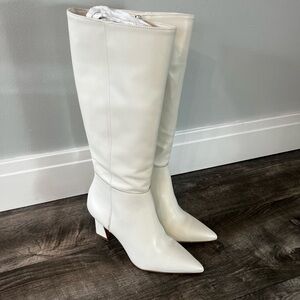 Vince Camuto Tressara White Knee High Boots